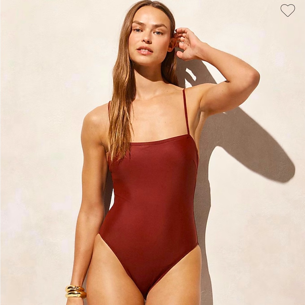 J. Crew Squareneck one-piece swimsuit